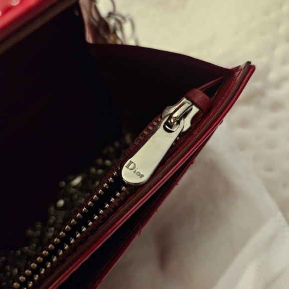 Lady Dior wallet on chain with silver hardware - Picture 11 of 13